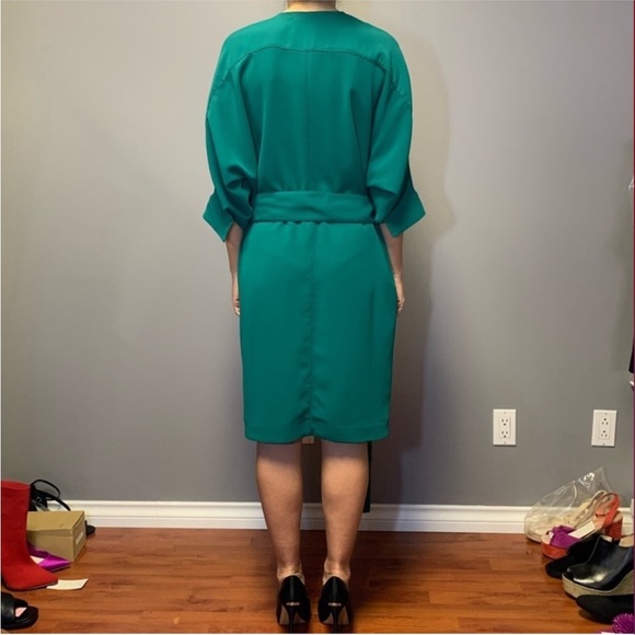 Carolina Herrera Green Midi Dress, size 2 - Picture 3 of 8